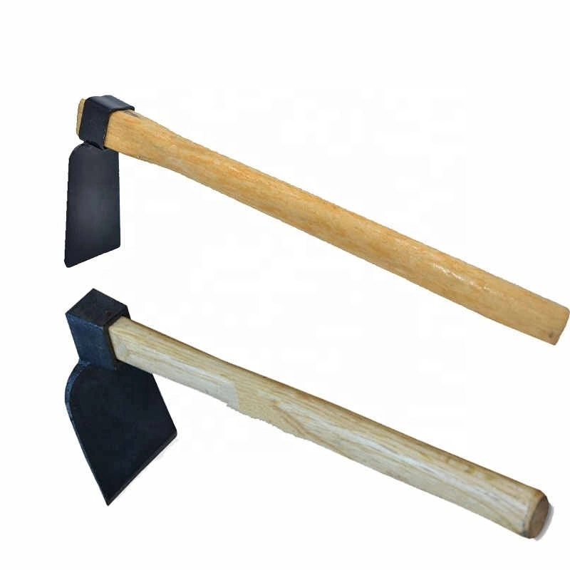 Wood Handle Gardening Weeding Seeding Turning Soil Pick Multipurpose Hand Tool Carbon Steel Garden Hoe