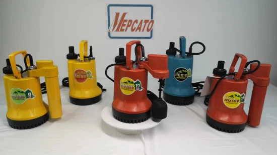 Piccola pompa sommergibile portatile in plastica per uso domestico con interruttore a galleggiante per irrigazione del giardino paesaggistico Lavaggio dell'auto Drenaggio del seminterrato (Serie Home)